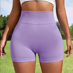 Lilac purple high waisted athletic shorts